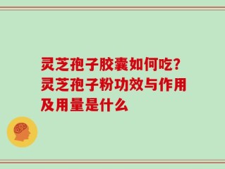 灵芝孢子胶囊如何吃？灵芝孢子粉功效与作用及用量是什么