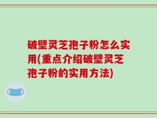 破壁灵芝孢子粉怎么实用(重点介绍破壁灵芝孢子粉的实用方法)