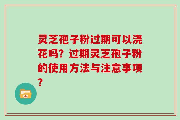 灵芝孢子粉过期可以浇花吗？过期灵芝孢子粉的使用方法与注意事项？
