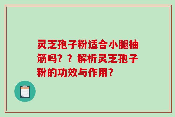 灵芝孢子粉适合小腿抽筋吗？？解析灵芝孢子粉的功效与作用？