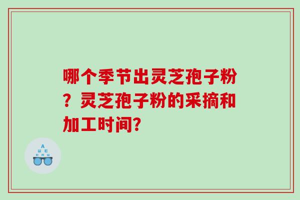 哪个季节出灵芝孢子粉？灵芝孢子粉的采摘和加工时间？