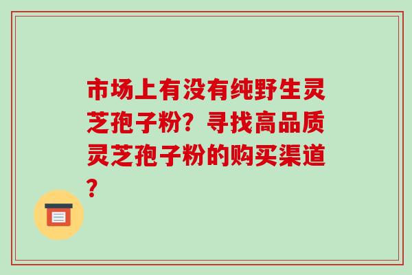市场上有没有纯野生灵芝孢子粉？寻找高品质灵芝孢子粉的购买渠道？