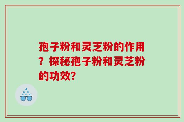 孢子粉和灵芝粉的作用？探秘孢子粉和灵芝粉的功效？