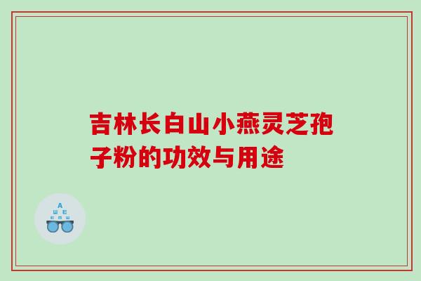 吉林长白山小燕灵芝孢子粉的功效与用途 吉林长白山小燕灵芝孢子粉的功效与用途