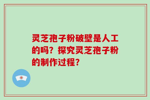 灵芝孢子粉破壁是人工的吗？探究灵芝孢子粉的制作过程？