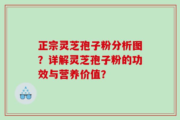 正宗灵芝孢子粉分析图？详解灵芝孢子粉的功效与营养价值？