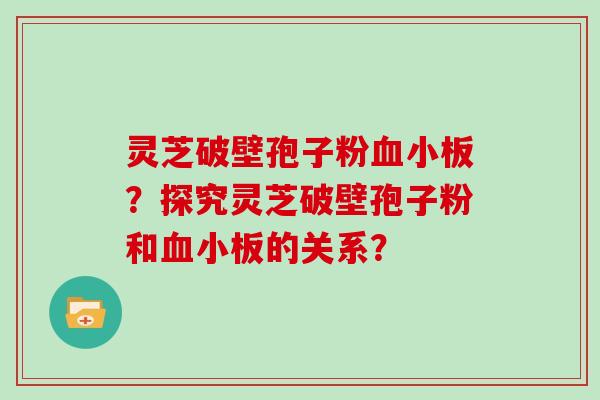 灵芝破壁孢子粉？探究灵芝破壁孢子粉和的关系？