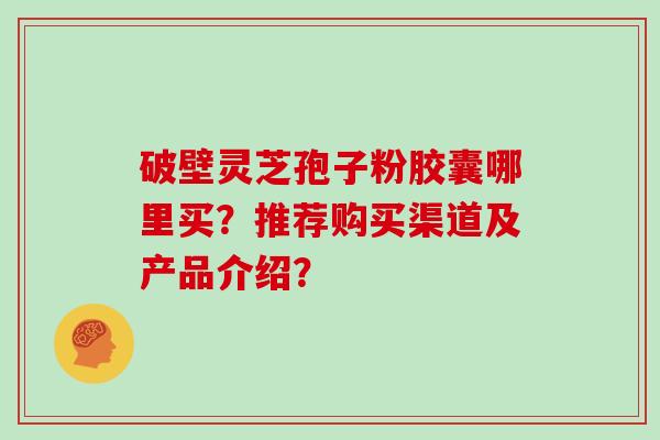 破壁灵芝孢子粉胶囊哪里买？推荐购买渠道及产品介绍？