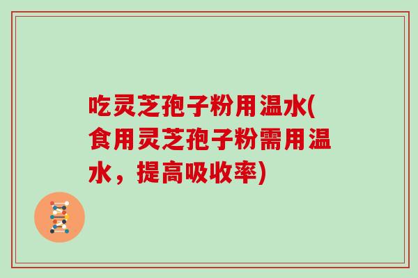 吃灵芝孢子粉用温水(食用灵芝孢子粉需用温水，提高吸收率)