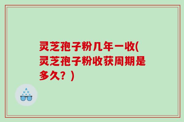 灵芝孢子粉几年一收(灵芝孢子粉收获周期是多久？)