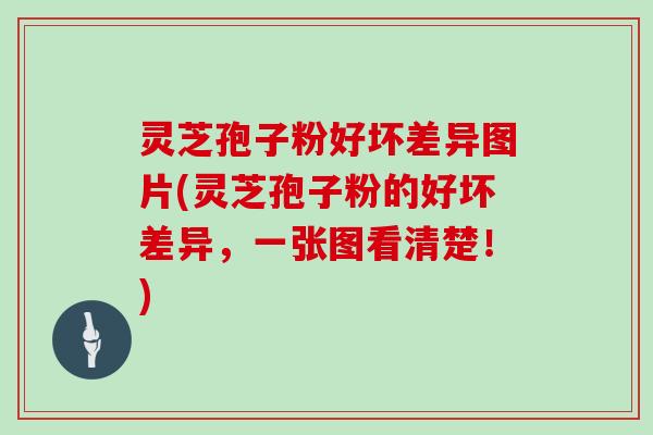 灵芝孢子粉好坏差异图片(灵芝孢子粉的好坏差异，一张图看清楚！)