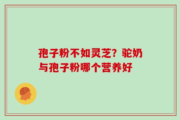 孢子粉不如灵芝?驼奶与孢子粉哪个营养好 孢子粉不如灵芝?驼奶与孢子粉哪个营养好