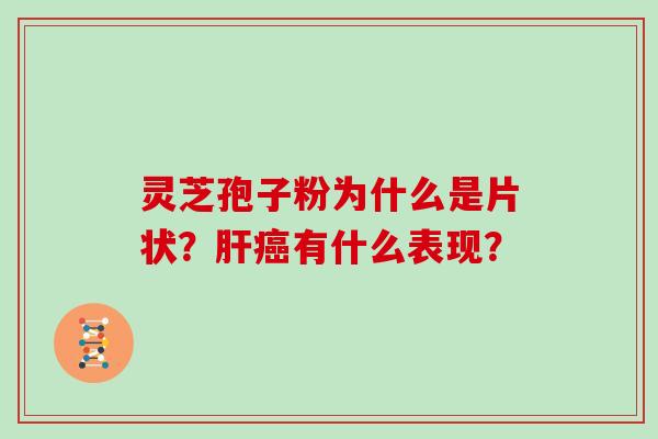 灵芝孢子粉为什么是片状？有什么表现？