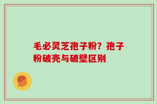 毛必灵芝孢子粉?孢子粉破壳与破壁区别 毛必灵芝孢子粉?孢子粉破壳与破壁区别