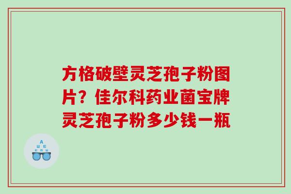 方格破壁灵芝孢子粉图片?佳尔科药业菌宝牌灵芝孢子粉多少钱一瓶 方格破壁灵芝孢子粉图片?佳尔科药业菌宝牌灵芝孢子粉多少钱一瓶