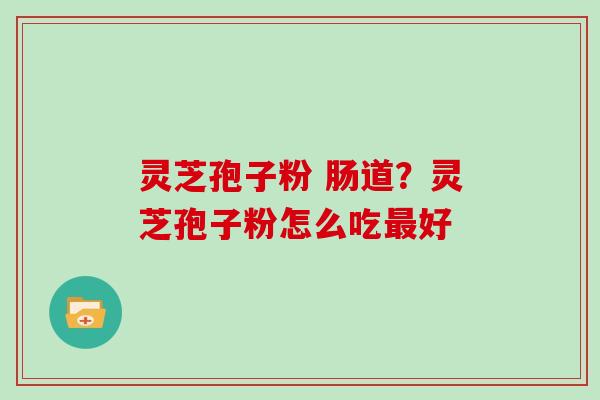 灵芝孢子粉 肠道?灵芝孢子粉怎么吃好 灵芝孢子粉 肠道?灵芝孢子粉怎么吃好