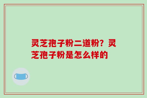 灵芝孢子粉二道粉？灵芝孢子粉是怎么样的