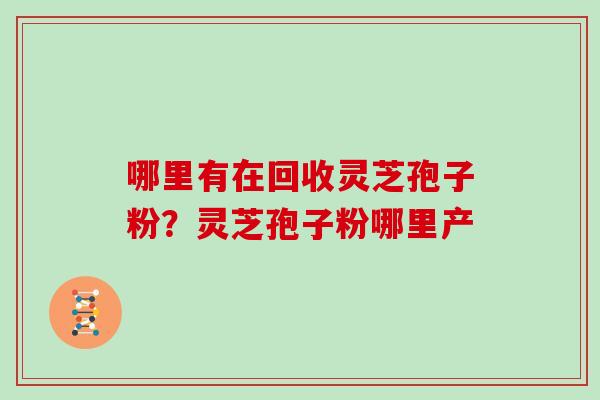 哪里有在回收灵芝孢子粉？灵芝孢子粉哪里产