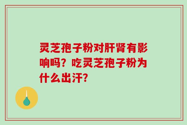 灵芝孢子粉对有影响吗?吃灵芝孢子粉为什么出汗? 灵芝孢子粉对有影响吗?吃灵芝孢子粉为什么出汗?