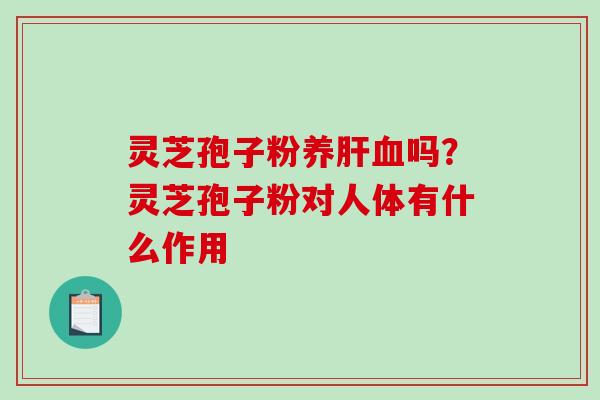 灵芝孢子粉养吗?灵芝孢子粉对人体有什么作用 灵芝孢子粉养吗?灵芝孢子粉对人体有什么作用
