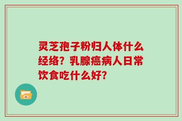 灵芝孢子粉归人体什么经络?乳腺人日常饮食吃什么好? 灵芝孢子粉归人体什么经络?乳腺人日常饮食吃什么好?