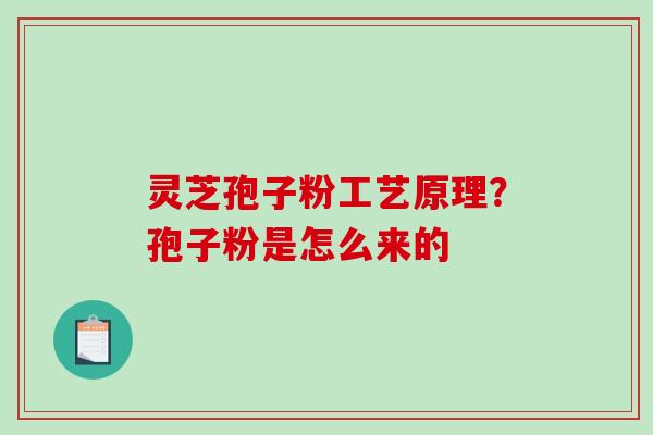 灵芝孢子粉工艺原理?孢子粉是怎么来的 灵芝孢子粉工艺原理?孢子粉是怎么来的