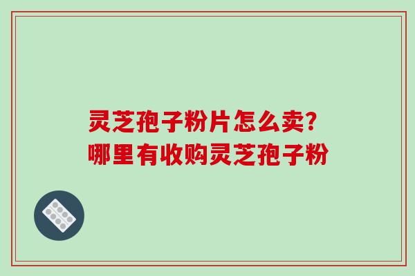 灵芝孢子粉片怎么卖？哪里有收购灵芝孢子粉