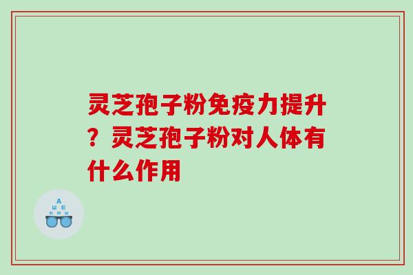 灵芝孢子粉免疫力提升？灵芝孢子粉对人体有什么作用