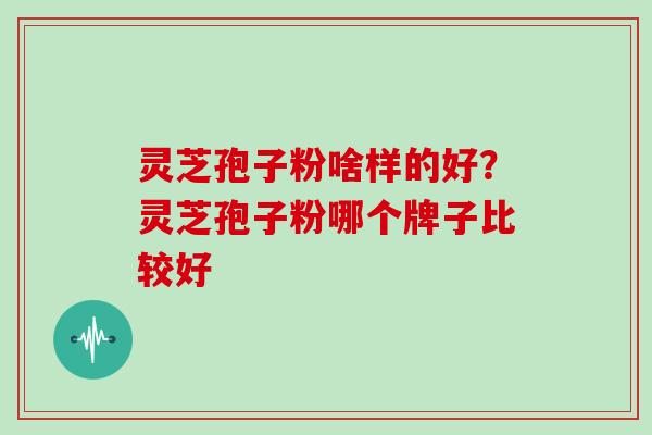 灵芝孢子粉啥样的好？灵芝孢子粉哪个牌子比较好