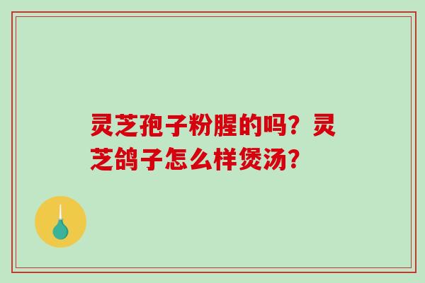 灵芝孢子粉腥的吗？灵芝鸽子怎么样煲汤？