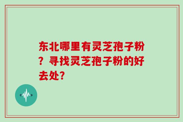东北哪里有灵芝孢子粉？寻找灵芝孢子粉的好去处？