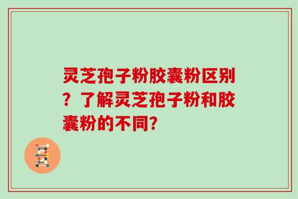 灵芝孢子粉胶囊粉区别？了解灵芝孢子粉和胶囊粉的不同？
