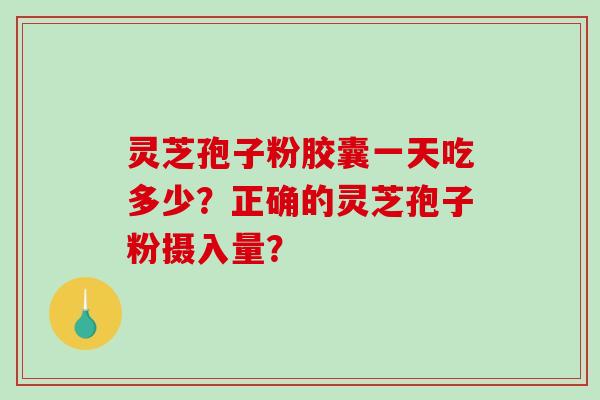 灵芝孢子粉胶囊一天吃多少？正确的灵芝孢子粉摄入量？