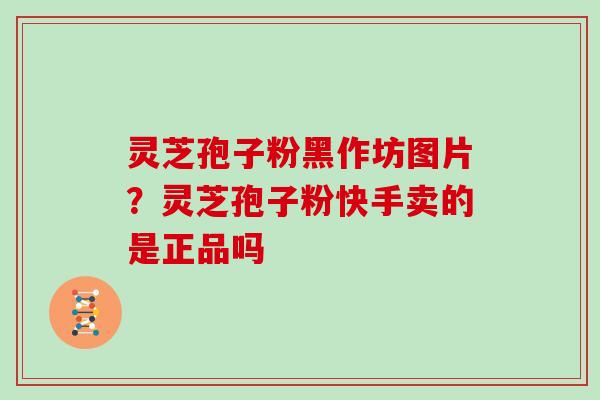 灵芝孢子粉黑作坊图片？灵芝孢子粉快手卖的是正品吗