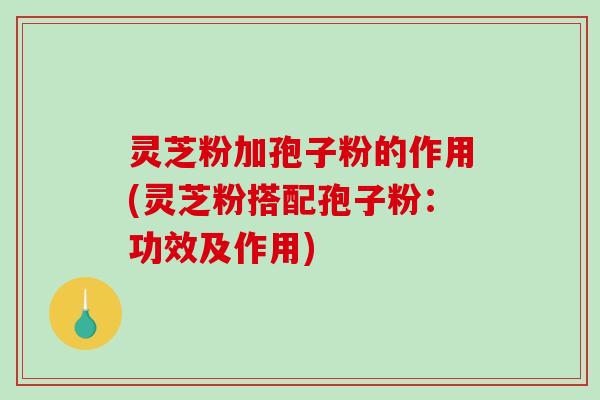 灵芝粉加孢子粉的作用(灵芝粉搭配孢子粉：功效及作用)