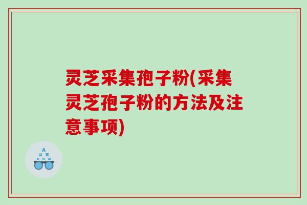 灵芝采集孢子粉(采集灵芝孢子粉的方法及注意事项)
