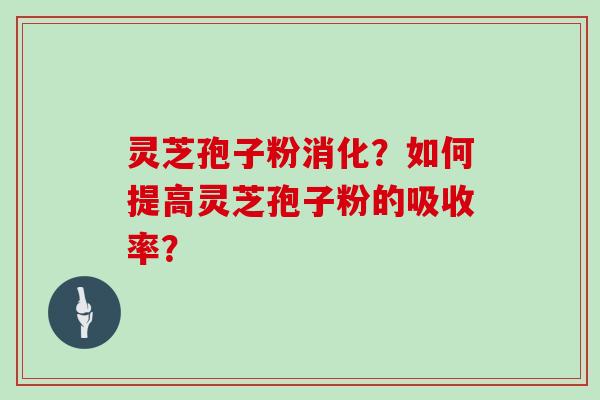 灵芝孢子粉消化?如何提高灵芝孢子粉的吸收率? 灵芝孢子粉消化?如何提高灵芝孢子粉的吸收率?