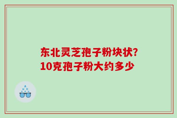 东北灵芝孢子粉块状？10克孢子粉大约多少
