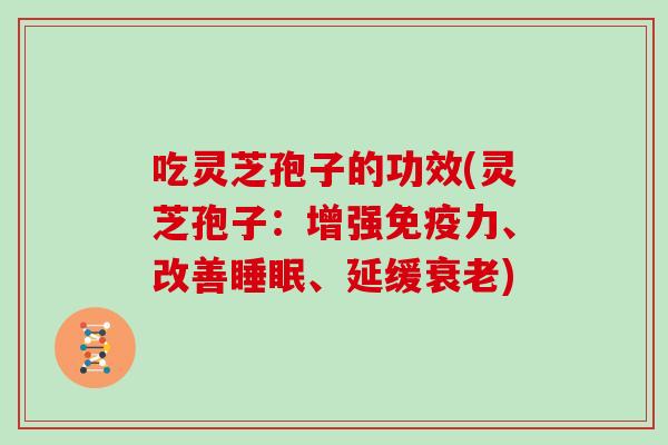 吃灵芝孢子的功效(灵芝孢子：增强免疫力、改善、延缓)