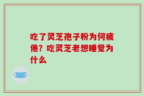 吃了灵芝孢子粉为何疲倦？吃灵芝老想睡觉为什么