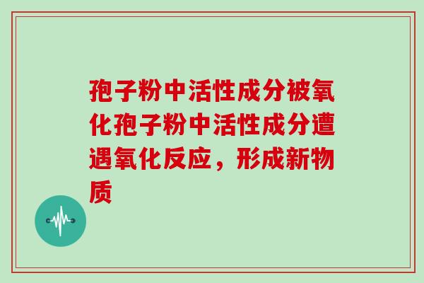 孢子粉中活性成分被氧化孢子粉中活性成分遭遇氧化反应，形成新物质