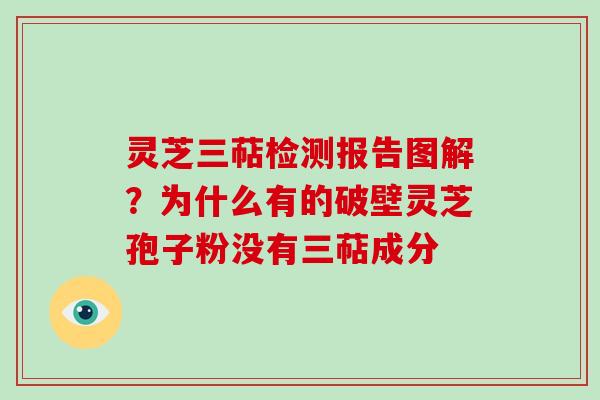 灵芝三萜检测报告图解？为什么有的破壁灵芝孢子粉没有三萜成分