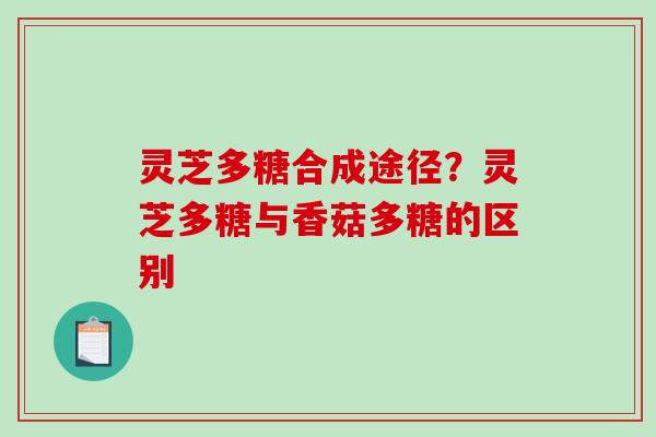 灵芝多糖合成途径？灵芝多糖与香菇多糖的区别