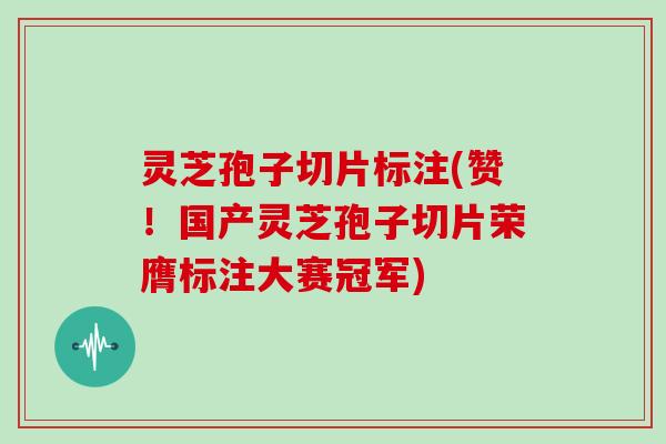 灵芝孢子切片标注(赞!国产灵芝孢子切片荣膺标注大赛冠军) 灵芝孢子切片标注(赞!国产灵芝孢子切片荣膺标注大赛冠军)
