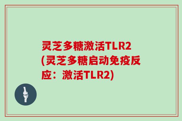 灵芝多糖激活TLR2(灵芝多糖启动免疫反应:激活TLR2) 灵芝多糖激活TLR2(灵芝多糖启动免疫反应:激活TLR2)