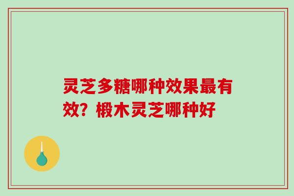 灵芝多糖哪种效果有效?椴木灵芝哪种好 灵芝多糖哪种效果有效?椴木灵芝哪种好