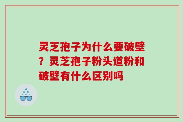 灵芝孢子为什么要破壁?灵芝孢子粉头道粉和破壁有什么区别吗 灵芝孢子为什么要破壁?灵芝孢子粉头道粉和破壁有什么区别吗