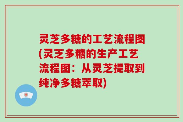 灵芝多糖的工艺流程图(灵芝多糖的生产工艺流程图：从灵芝提取到纯净多糖萃取)