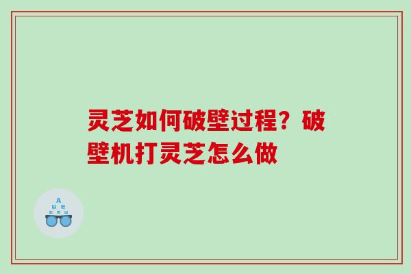 灵芝如何破壁过程？破壁机打灵芝怎么做