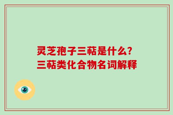 灵芝孢子三萜是什么？三萜类化合物名词解释